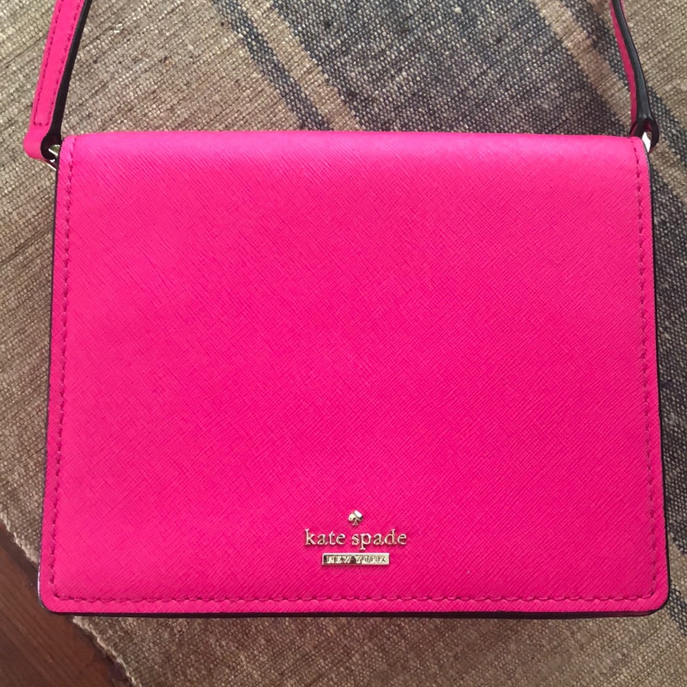 Kate Spade hot pink leather crossbody